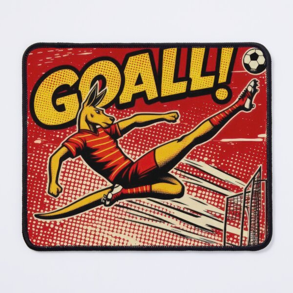 Item preview, football soccer kangaroo top scorer with a football ,Sports,funny sports ,soccer art,animal playing soccer designed and sold by Expressions-Sel.