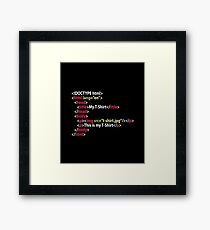HTML Framed Print