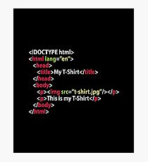 HTML Photographic Print