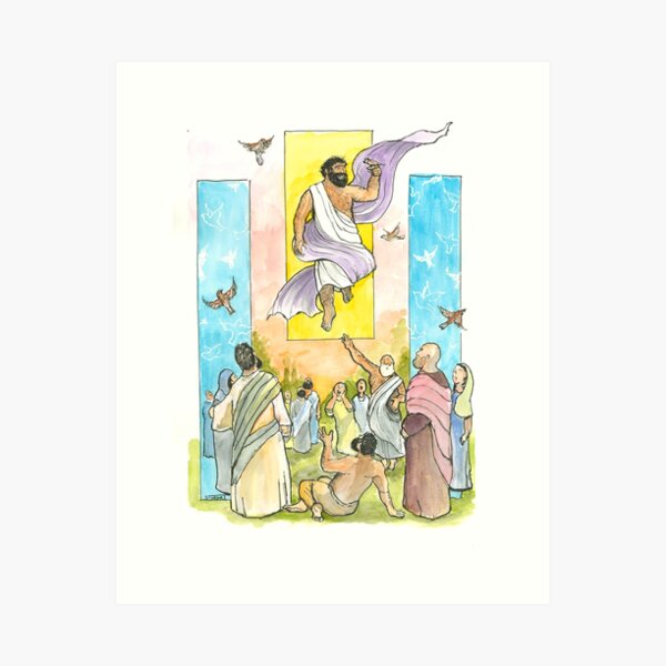 Item preview, The Ascension of Jesus, Attended by Sparrows designed and sold by Bearnabas.