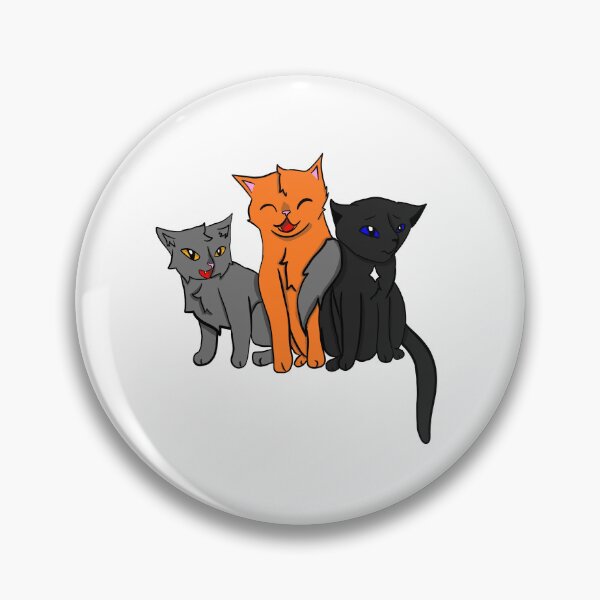 Item preview, Firepaw, Graypaw, and Ravenpaw - warrior cats designed and sold by CALico Designs.