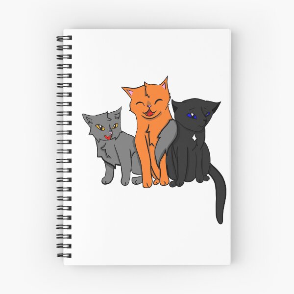 Item preview, Firepaw, Graypaw, and Ravenpaw - warrior cats designed and sold by CALico Designs.