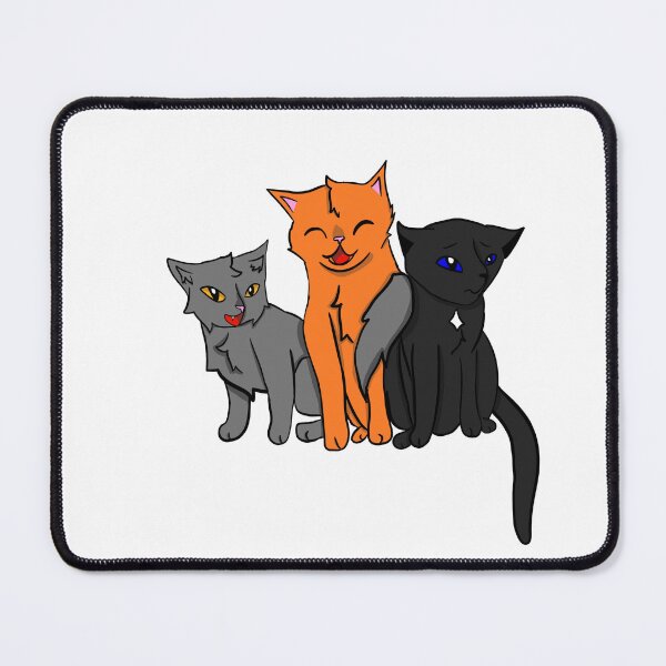 Item preview, Firepaw, Graypaw, and Ravenpaw - warrior cats designed and sold by CALico Designs.