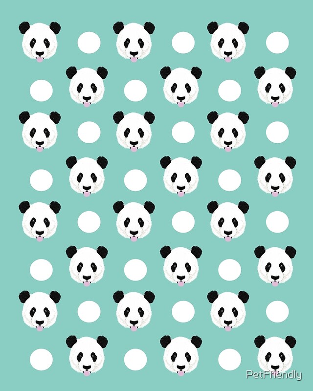  Panda  polka dots pattern  print minimal trendy kids design  