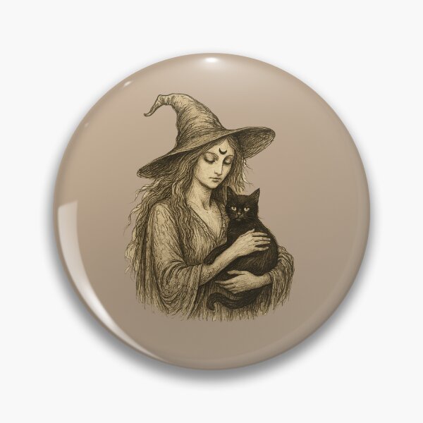 Item preview, Witch and her Familiar designed and sold by FrictionMaxxing.