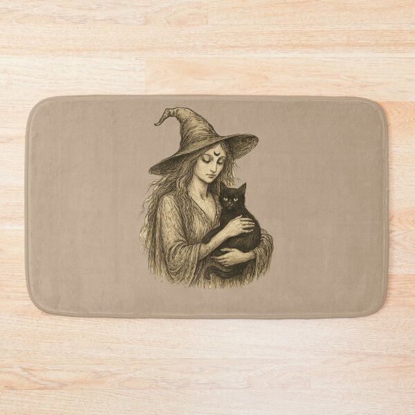 Item preview, Witch and her Familiar designed and sold by FrictionMaxxing.