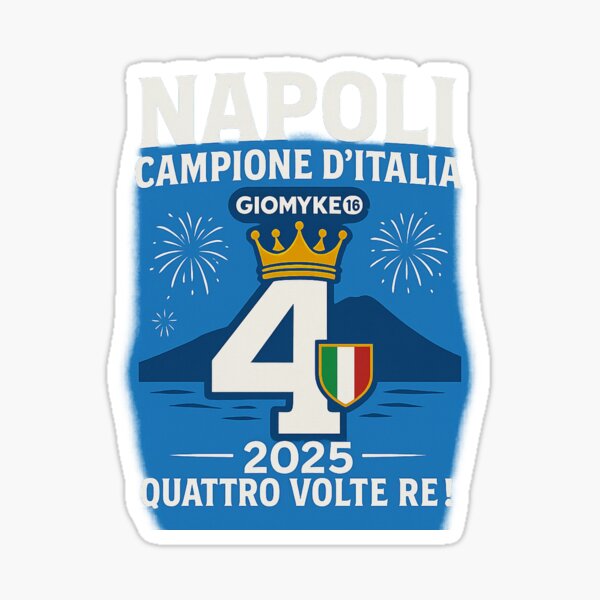 Item preview, Napoli Quarto Scudetto 2025 – Quattro Volte Re! designed and sold by Giomyke16.