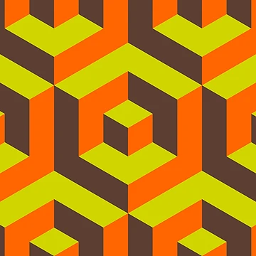 Artwork thumbnail, Geometric Pattern: Cube Inset: Moss by Red Wolf