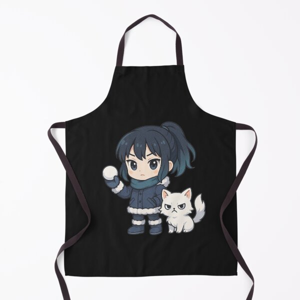 Item preview, Snowball Fighter Girl & Angry Cat – Chibi Winter Anime Style designed and sold by ColorSplash123.