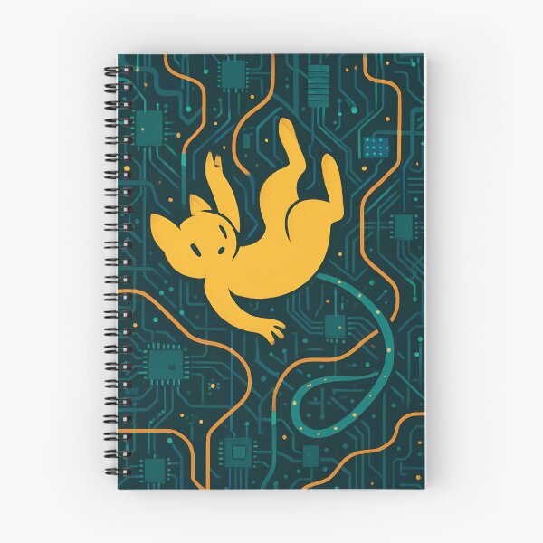 Item preview, Techno Kitty Drifting in Data Space designed and sold by sparrowrose.