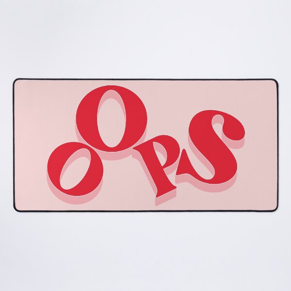 Item preview, Oops - Red Typography Quote  designed and sold by KittyStrand.