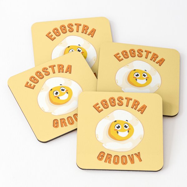 Item preview, Eggstra Groovy Retro Egg with cute smiling face designed and sold by Art-of-Rory.