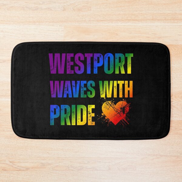 Item preview, Westport Waves With Pride, Classic Pride Flag colors, Rainbow color pride LGBTQ graphic, Pride unisex, Pride festival, gay festival,  LGBTQ, Equal Rights, Westport, Ireland, Mayo, designed and sold by PrideBeProud.