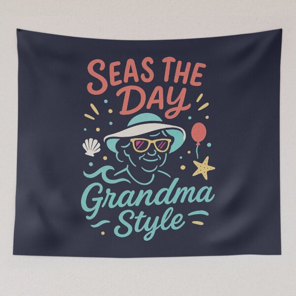 Item preview, Seas the Day Grandma Style – Fun Beach Grandma Vacation Design designed and sold by Victor Shadehorn.