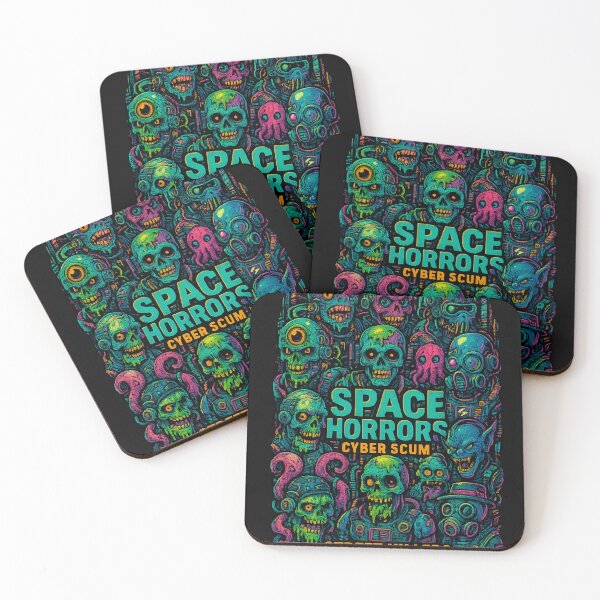 Item preview, Space Horrors: Cyber Scum Street Killers – Neon Zombie Crew Design designed and sold by Thaivi Design.