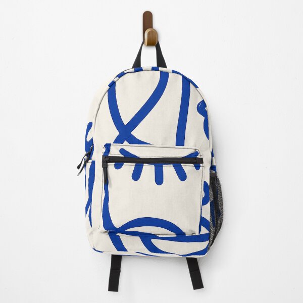 Item preview, Minimalist Blue Line Art Faces Abstract One-Line Drawing designed and sold by weirdfishes123.