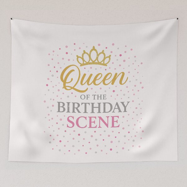 Item preview, Queen of the Birthday Scene – Glam Glitter Crown Celebration Design designed and sold by Victor Shadehorn.