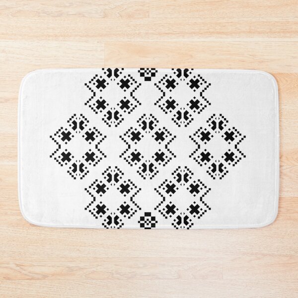 Item preview, Modern Abstract Black Cross & Pixel Geometric Pattern designed and sold by Cgraphy-space.