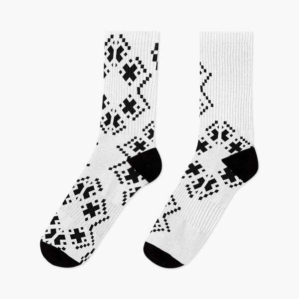 Item preview, Modern Abstract Black Cross & Pixel Geometric Pattern designed and sold by Cgraphy-space.
