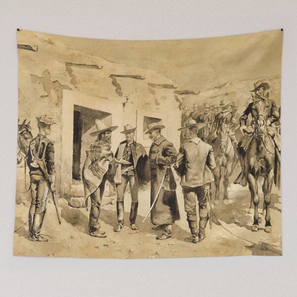Item preview, U.S. Cavalry Hunting Garza Men on the Rio Grande (1890) designed and sold by stevepmp.