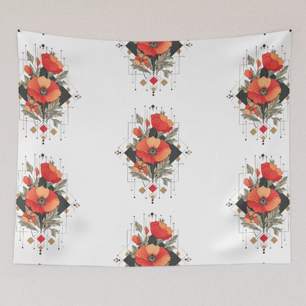 Item preview, Art deco Flowers designed and sold by MendaciousMina.