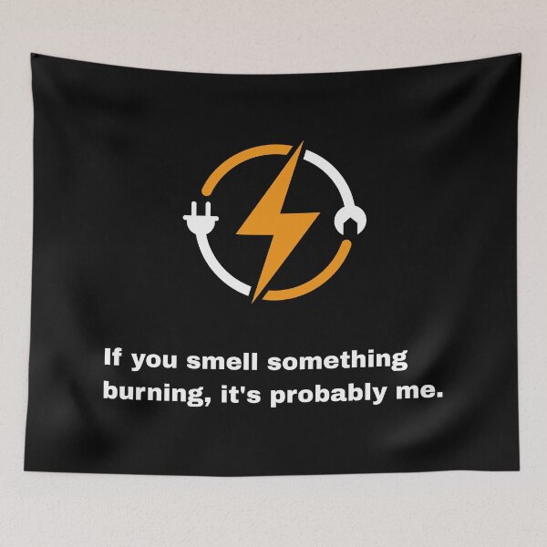 Item preview, Funny Electrician Humor Typography designed and sold by Creastore.