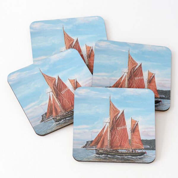 Item preview, SAILING TRAWLER PILGRIM BM45 PASSING BERRY HEAD BRIXHAM DEVON UK designed and sold by Mackenzie Moulton International Artist .