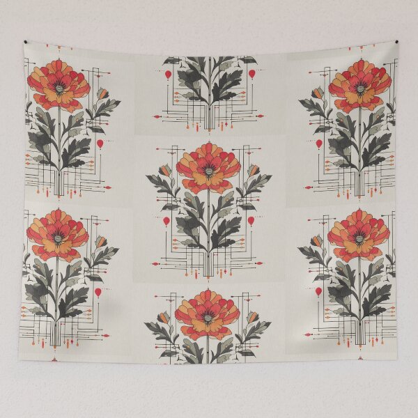 Item preview, Art deco Flowers designed and sold by MendaciousMina.