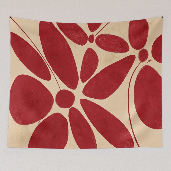 Item preview, Large Red Flowers designed and sold by Menega  Sabidussi.