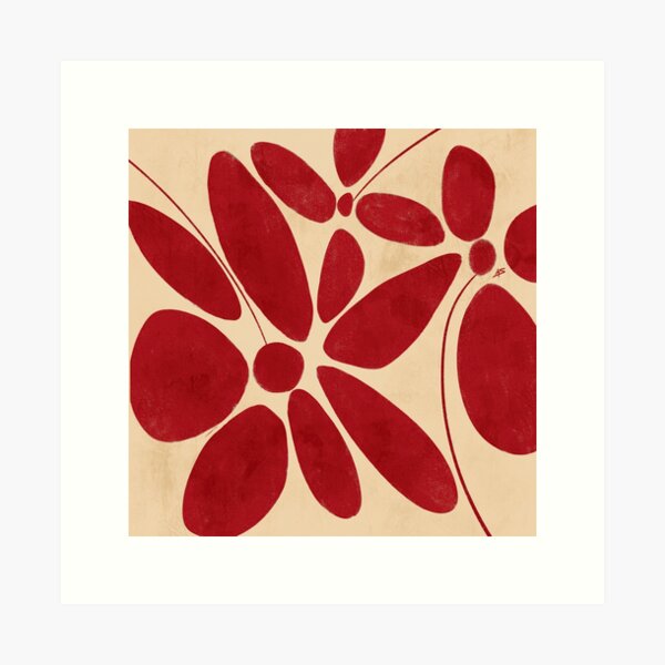 Item preview, Large Red Flowers designed and sold by Menega  Sabidussi.