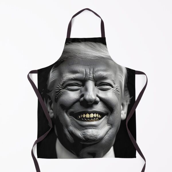 Item preview, Donald Trump Black & White Portrait w/ Gold Grills designed and sold by fusedtees.