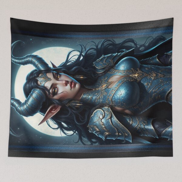 Item preview, Enigmatic Fantasy Portrait Of The Moonlit Celestial Beauty, Zarathia Ravishing AI Concept Art by Xzendor7 designed and sold by Xzendor7 Digital Art Creations.