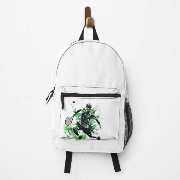 Item preview, Tennis Action Silhouette – Dynamic Sports Art with Neon Splash designed and sold by JenniferCreaArte .
