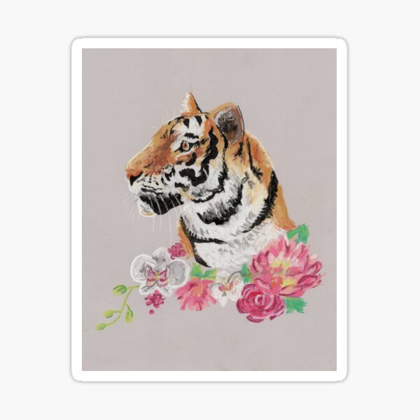 Item preview, Floral Tiger designed and sold by SomeChicksArt.