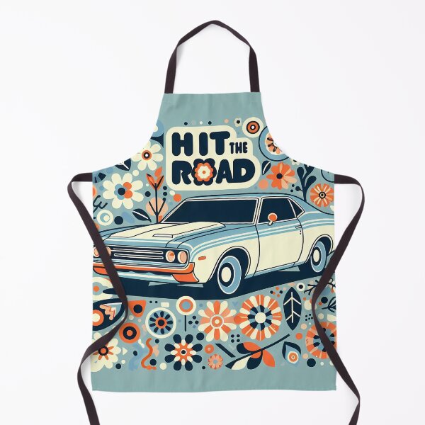 Item preview, Hit The Road - Classic Car Scandinavian Folk Art by heidiannemorris © designed and sold by FOLK ART FUSION.