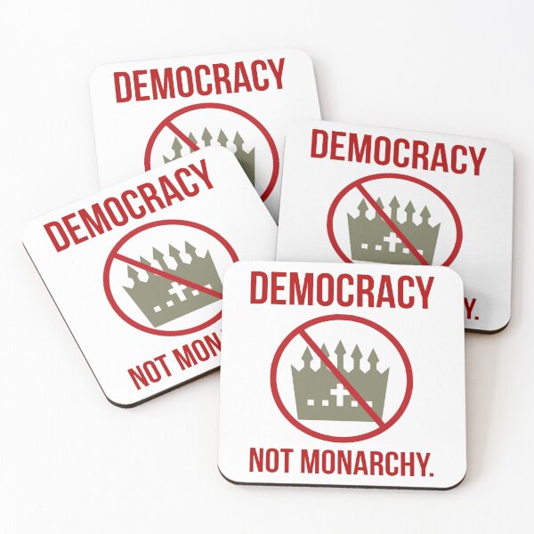 Item preview, Democracy not monarchy  designed and sold by Rachel the Artist .