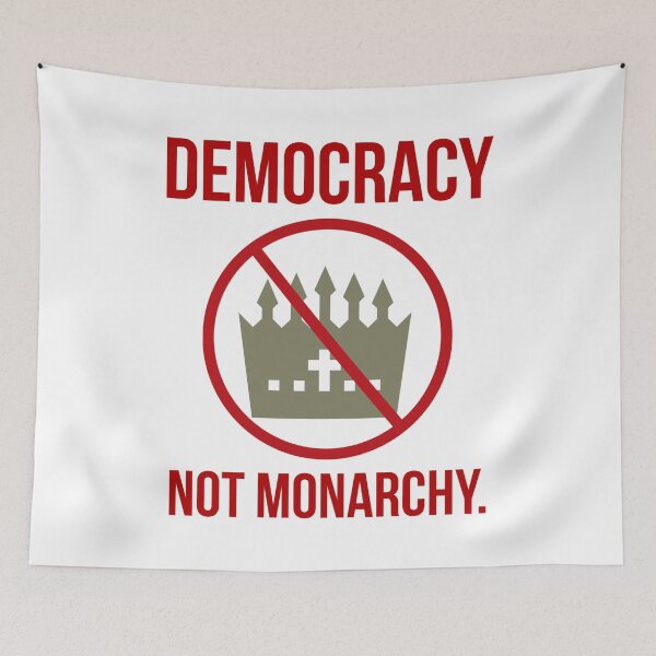 Item preview, Democracy not monarchy  designed and sold by Rachel the Artist .