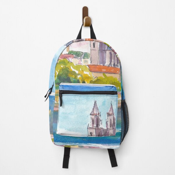 Item preview, Blue Sky Over Magdeburg Cathedral and Elbe River designed and sold by artshop77.