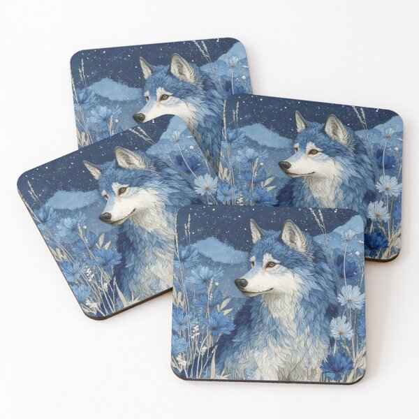 Item preview, Blossom Wolf Watcher of the Starry Wild designed and sold by AshiraCreations.