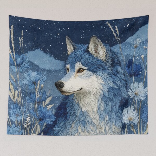 Item preview, Blossom Wolf Watcher of the Starry Wild designed and sold by AshiraCreations.