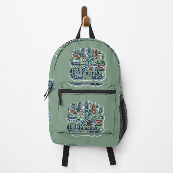 Item preview, Kathmandu Nepal Minimalist Watercolor Cityscape Sticker, designed and sold by PaintMeWorld.