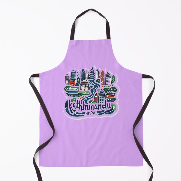 Item preview, Kathmandu Nepal Minimalist Watercolor Cityscape Sticker, designed and sold by PaintMeWorld.
