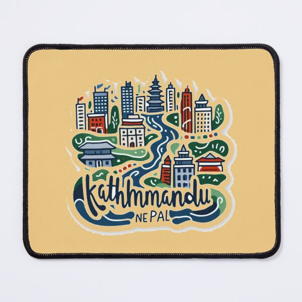 Item preview,   Kathmandu Nepal Minimalist Watercolor Cityscape Sticker,   designed and sold by PaintMeWorld.