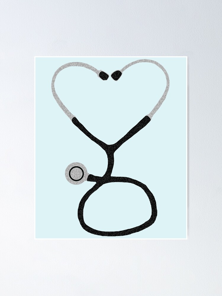 Stethoscope Heart Straw Topper, Medical, Nurse, Doctor