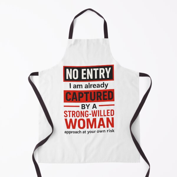 Item preview, No Entry – Captured by Strong-Willed Woman | Funny Relationship Humor Gift designed and sold by acrl31.