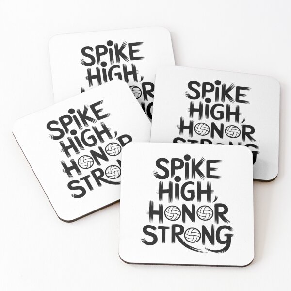 Item preview, Spike High Honor Strong Volleyball Player Motivational Quote designed and sold by Taans-Creation.