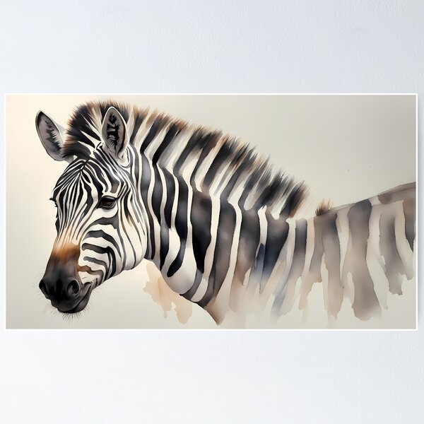 Item preview, Watercolour Zebra designed and sold by BookCovered.