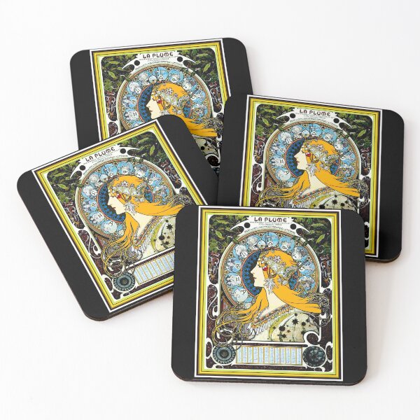 Item preview, LA PLUME : Vintage Restored Zodiac Psychic Print designed and sold by posterbobs.