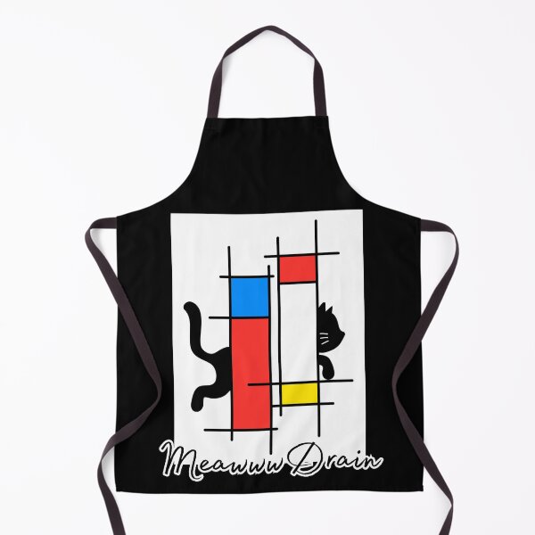Item preview, Mondrian Cat Modern Art Cat Abstract Design white background designed and sold by FuFuBleu.