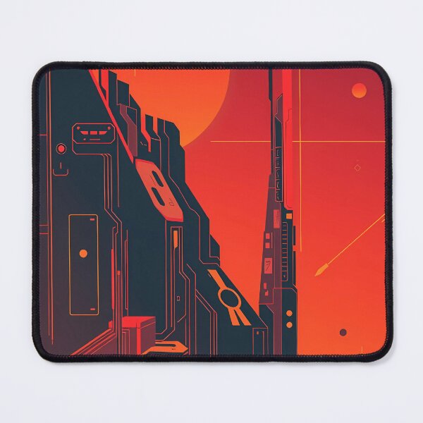 Item preview, Futuristic Sci-Fi Cityscape in Red and Orange designed and sold by Vitalka-uk.